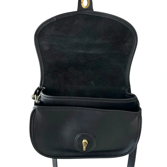 Coach Vintage Leather Prairie Shoulder Bag Messenger Flap Black Crossbody 9954 - Picture 14 of 17